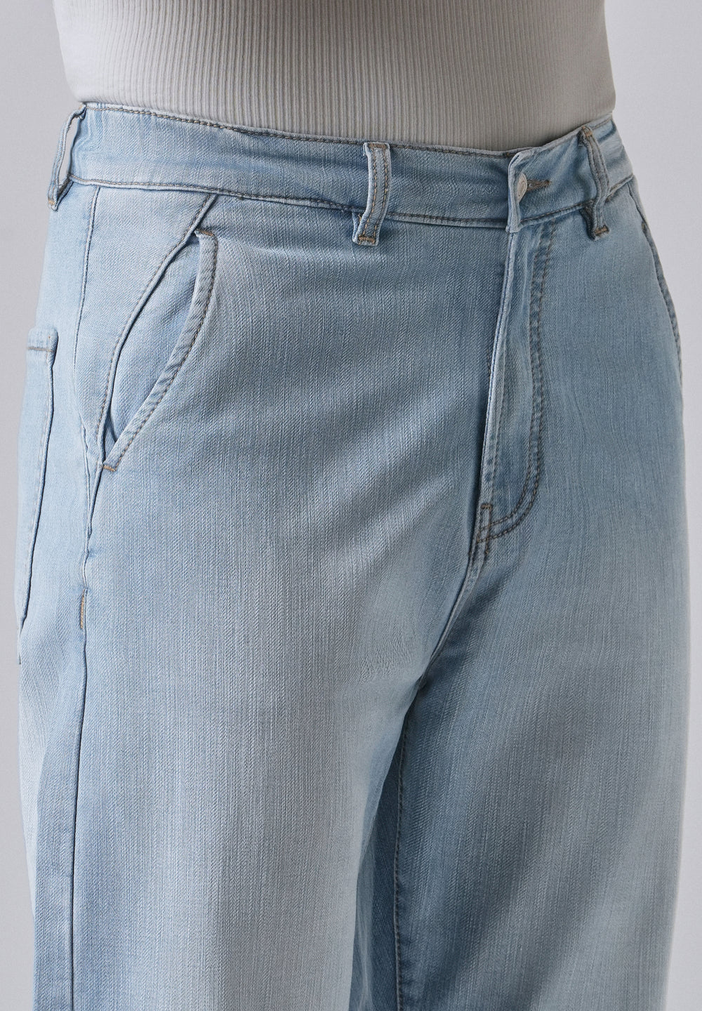 Light Blue Fade Regular Fit Denim