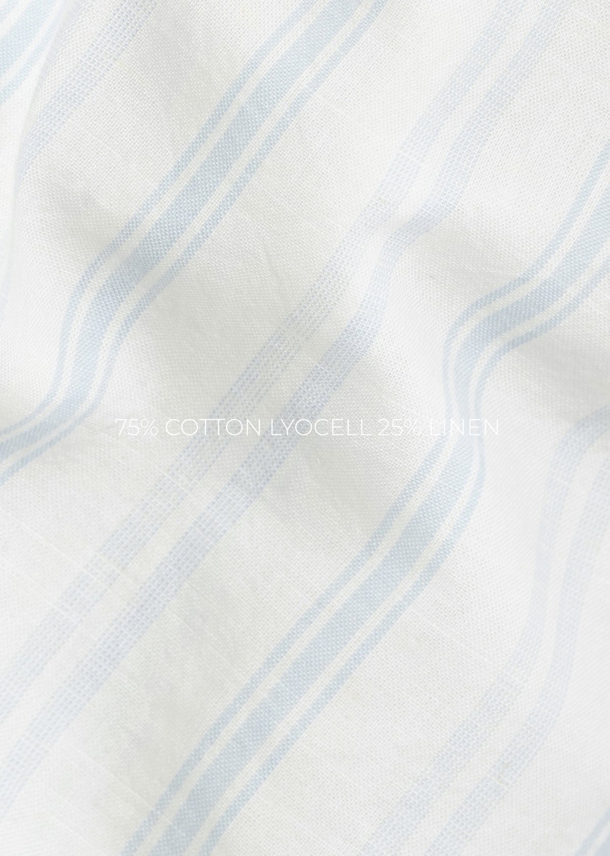Light Blue Lyocell Linen Stripe Shirt