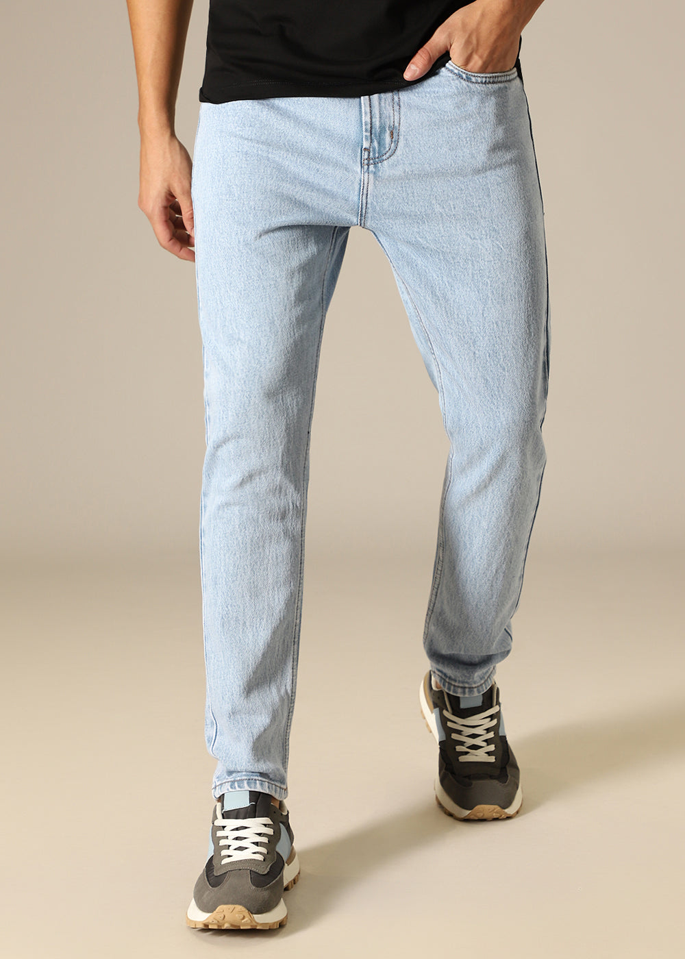 Light Blue Straight Fit Denim