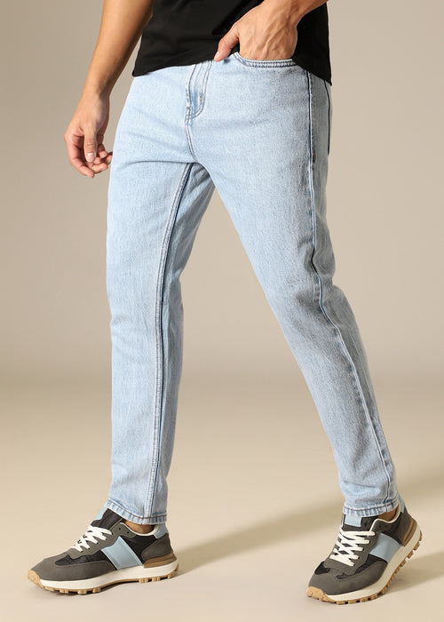 Light Blue Straight Fit Denim