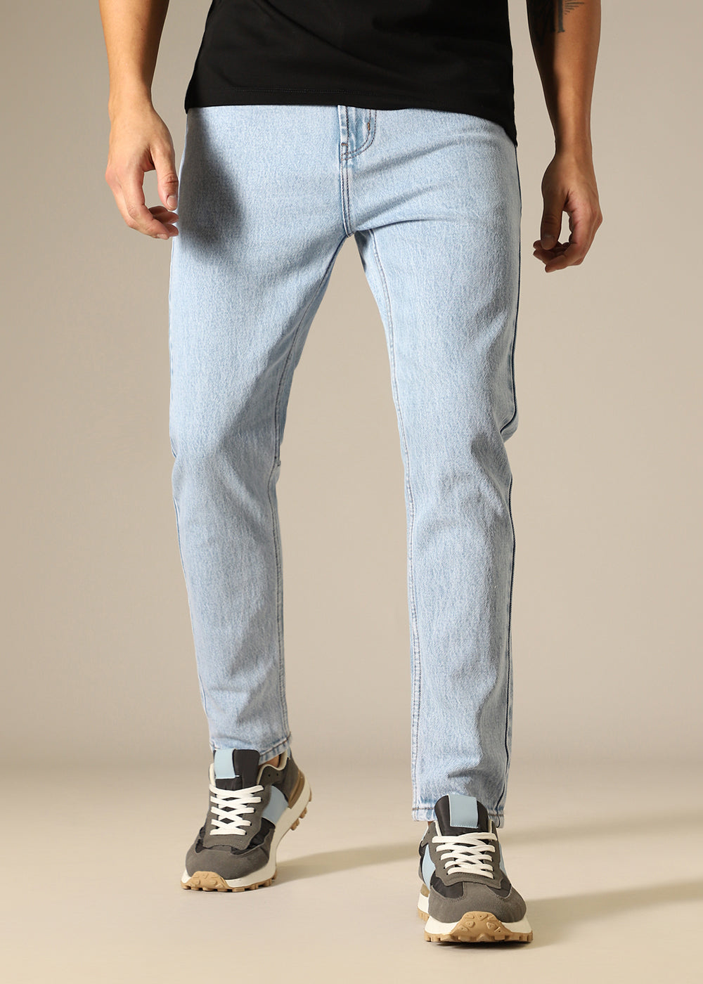 Light Blue Straight Fit Denim