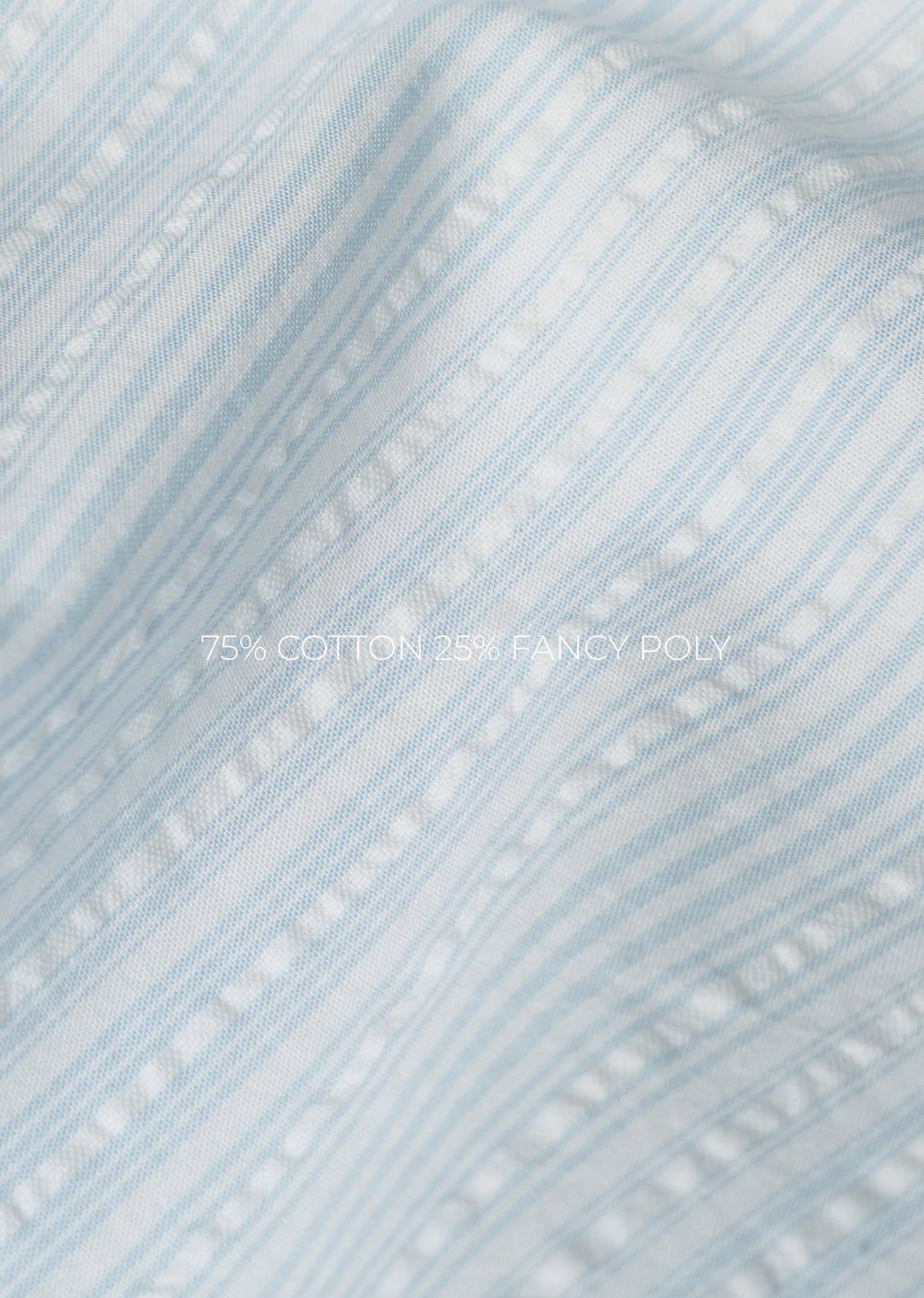 Light Blue Textured Striped Boxy Shirt