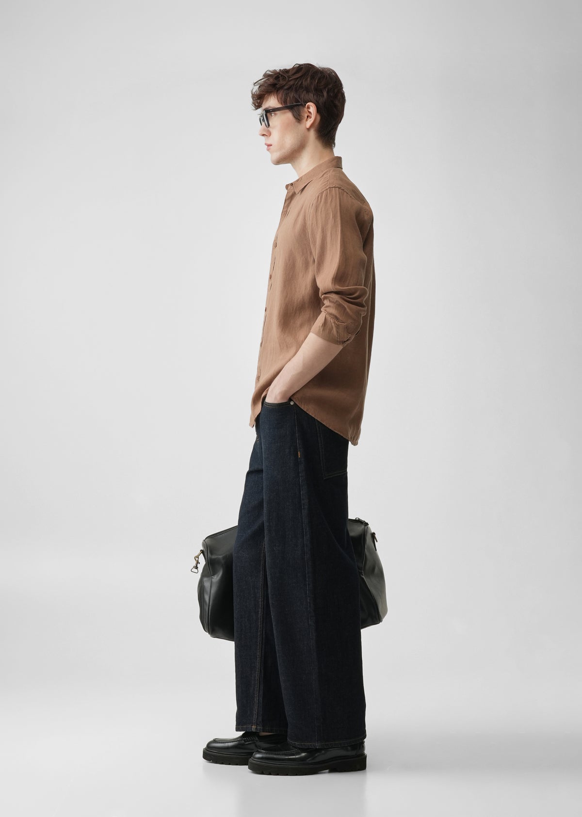 Light Brown 100% Pure Linen Shirt