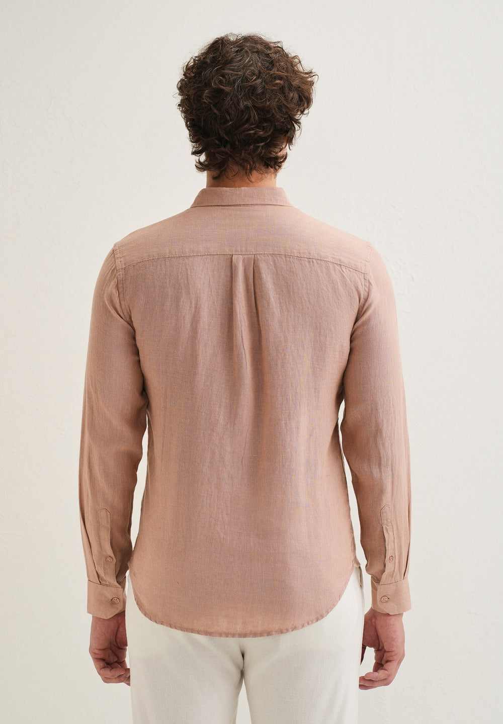 Light Brown Pure Linen Shirt