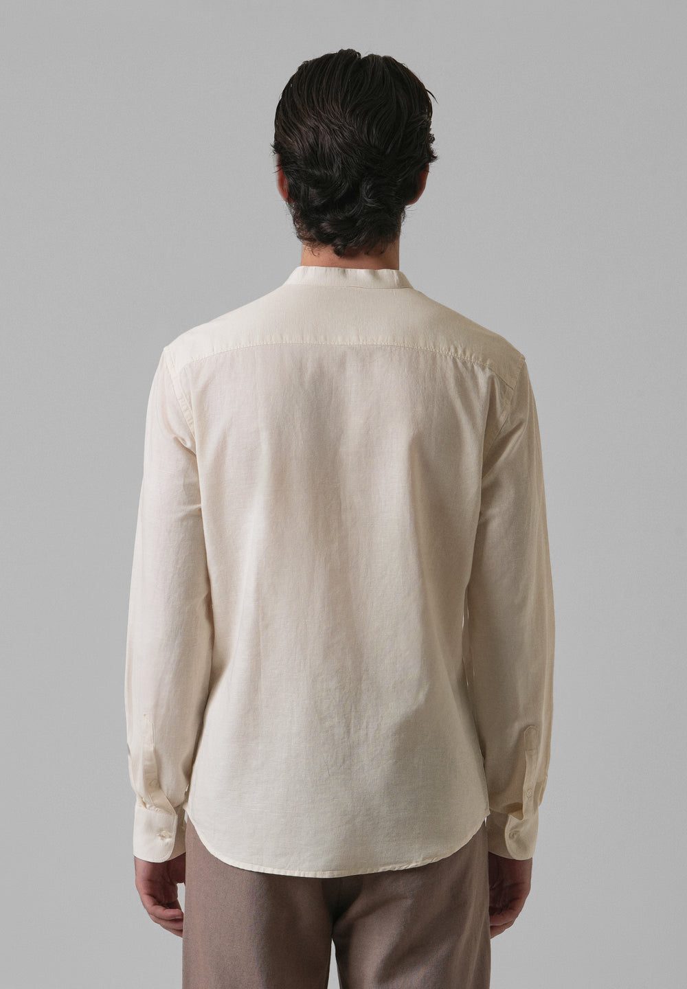 Light Cream Cotton Linen Shirt