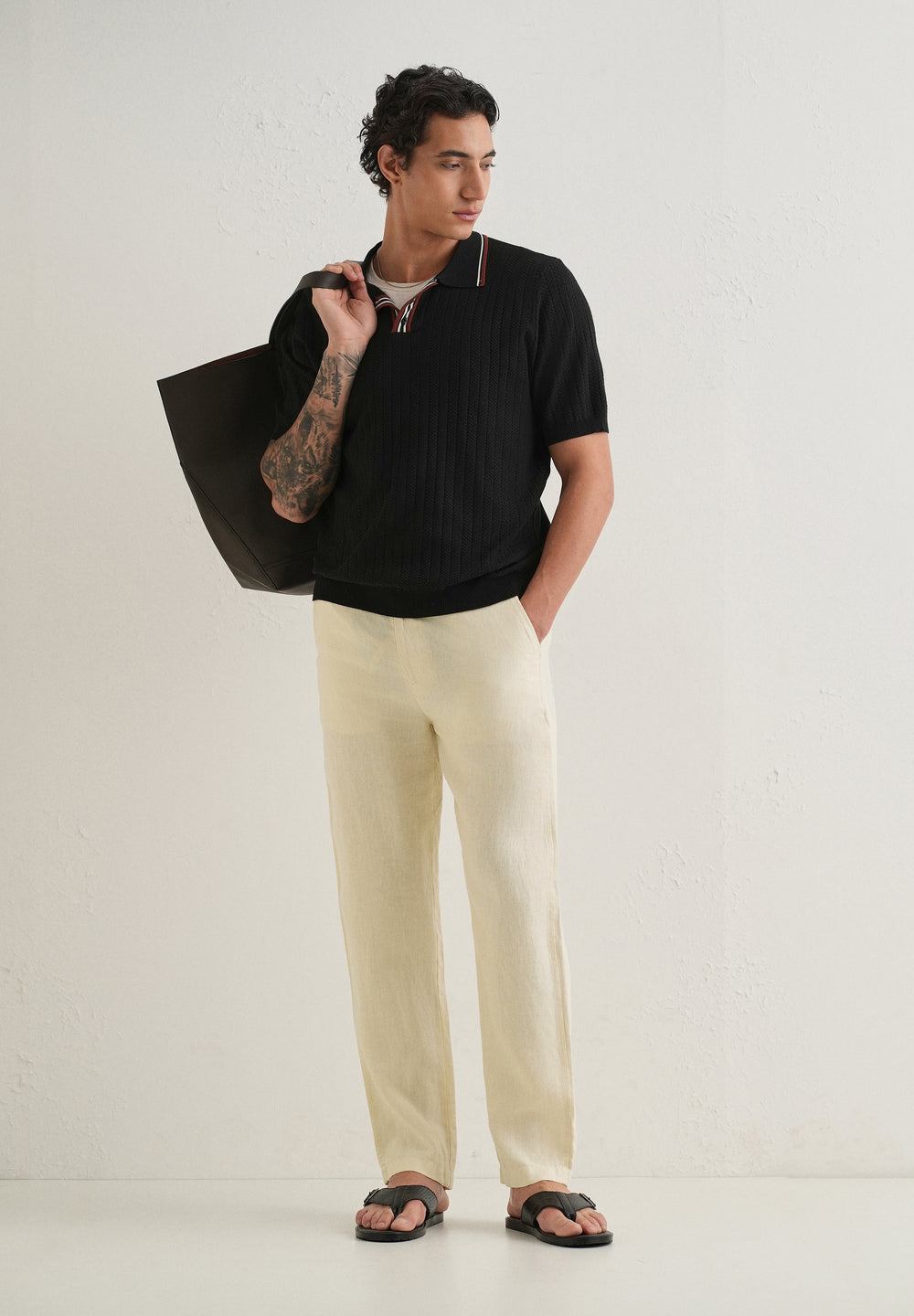 Light Cream Linen Pant