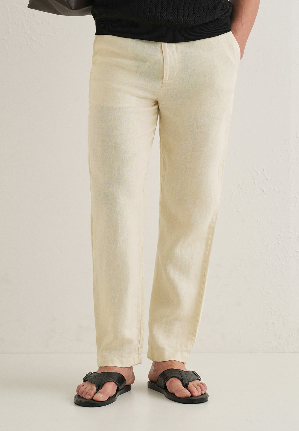Light Cream Linen Pant
