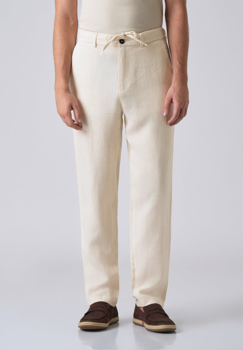 Light Cream Linen Pant