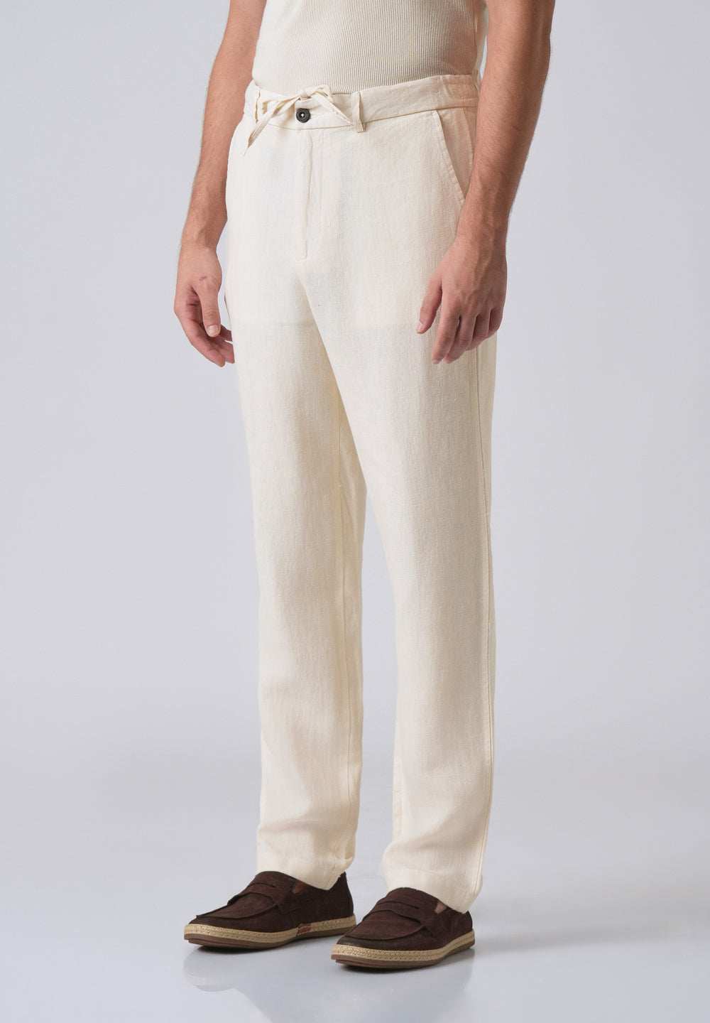 Light Cream Linen Pant