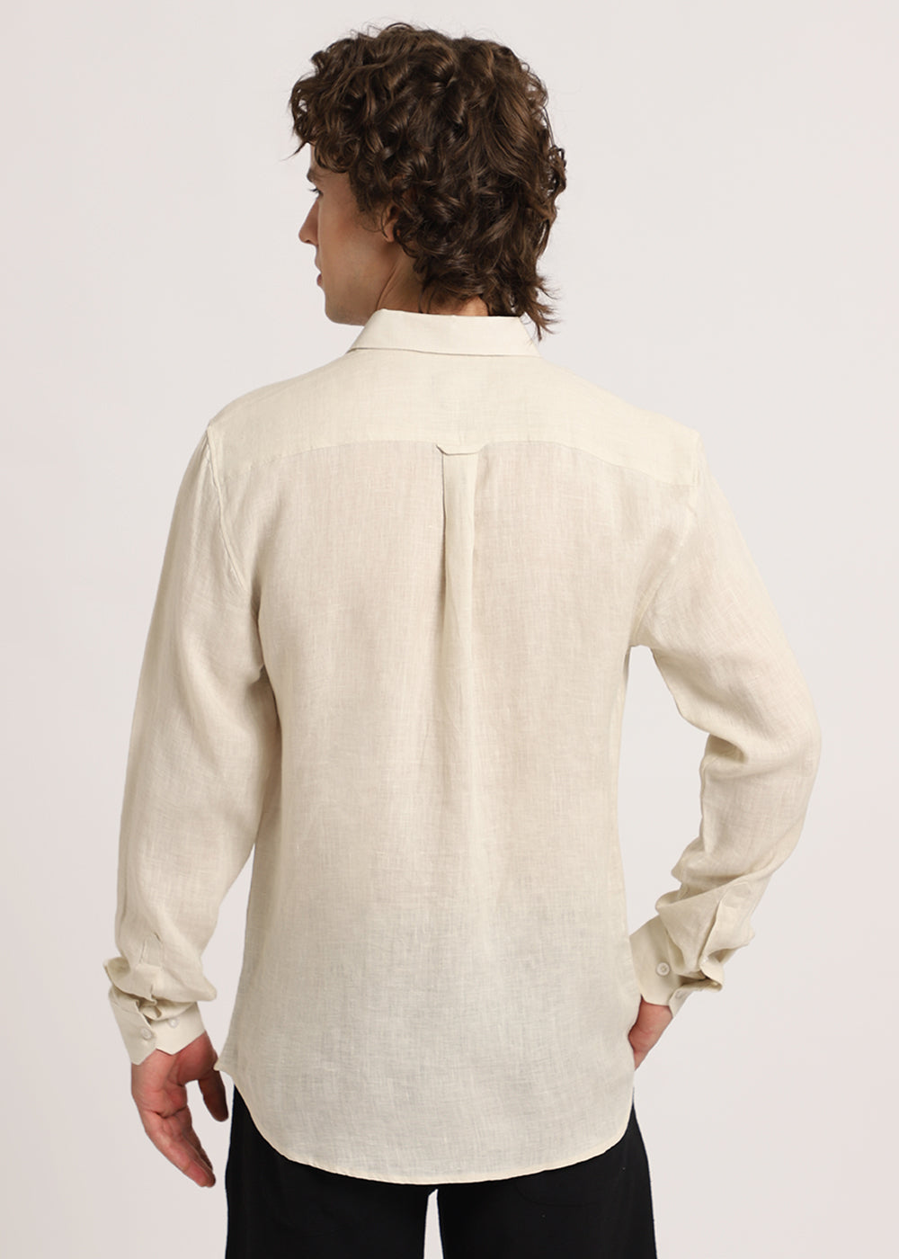Light Cream Linen Shirt