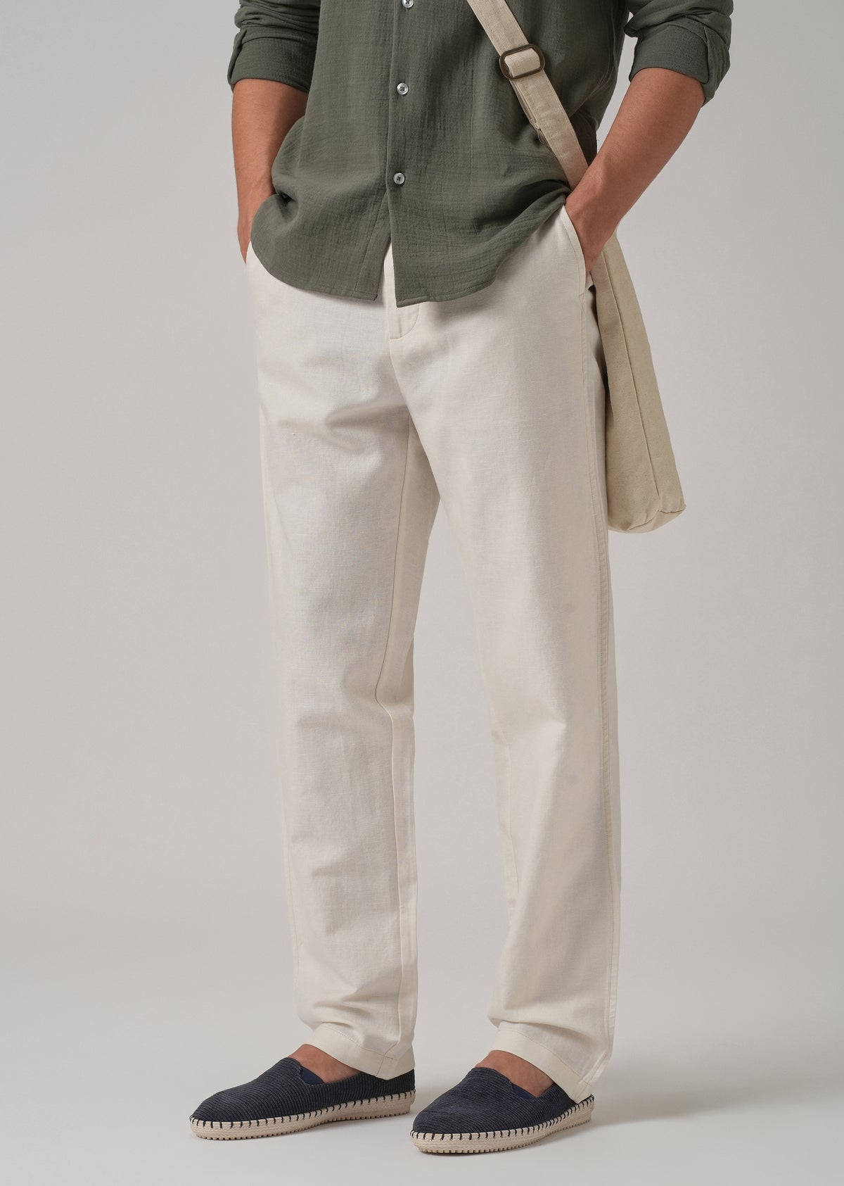 Inserch Linen Pants P3116-00145 Banana Cream main image 0