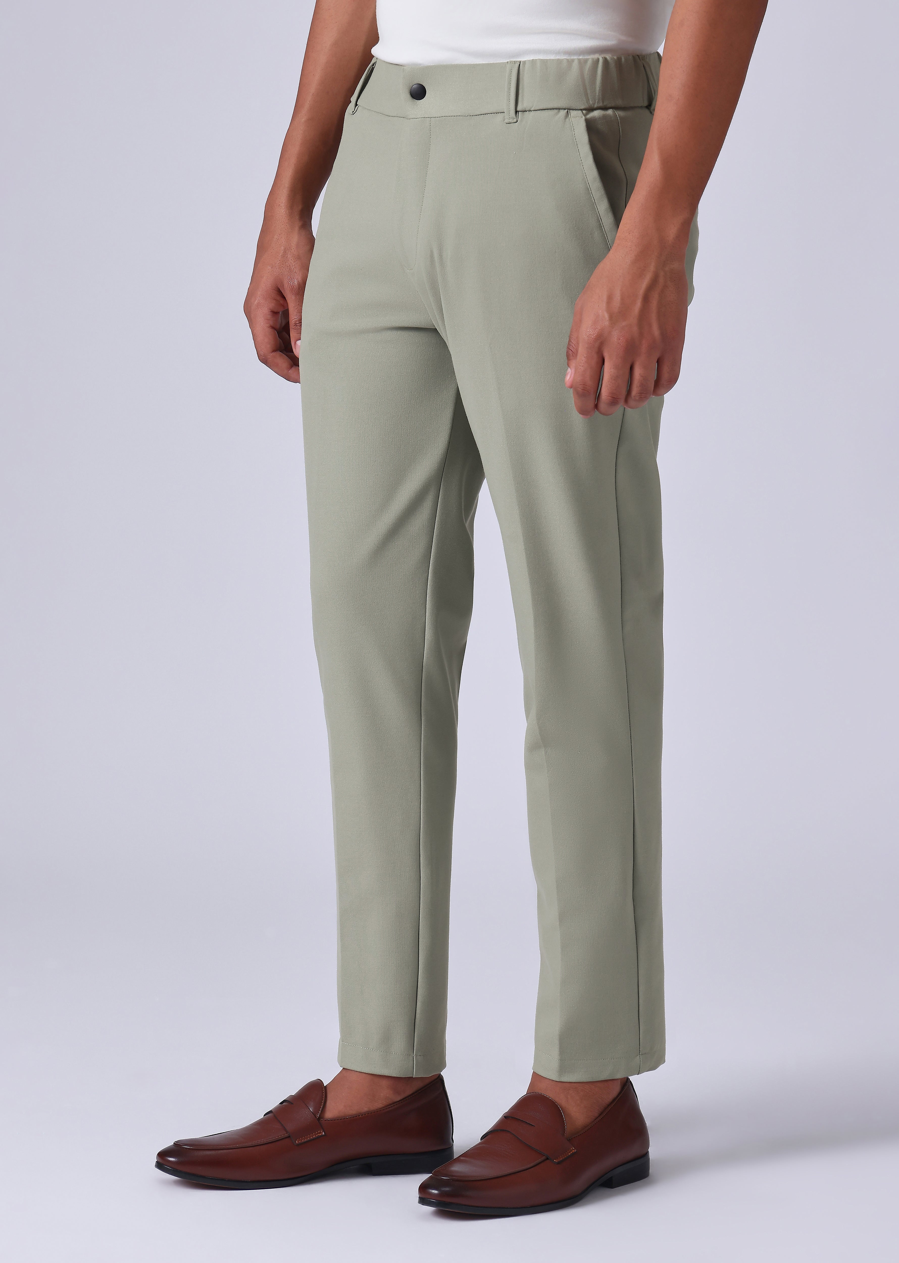 Light Green 8 Way Stretch Trousers