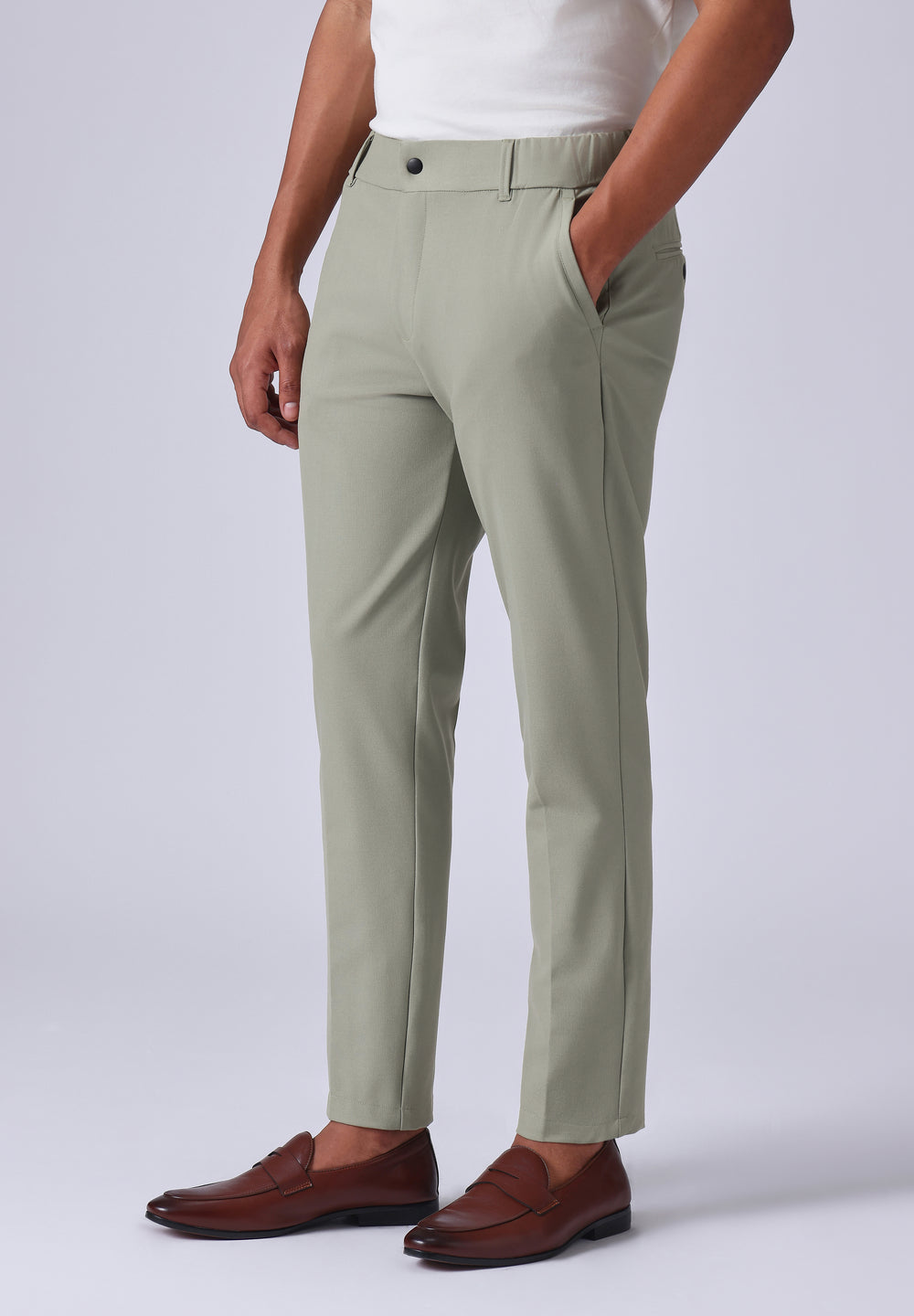 Light Green 8 Way Stretch Trousers