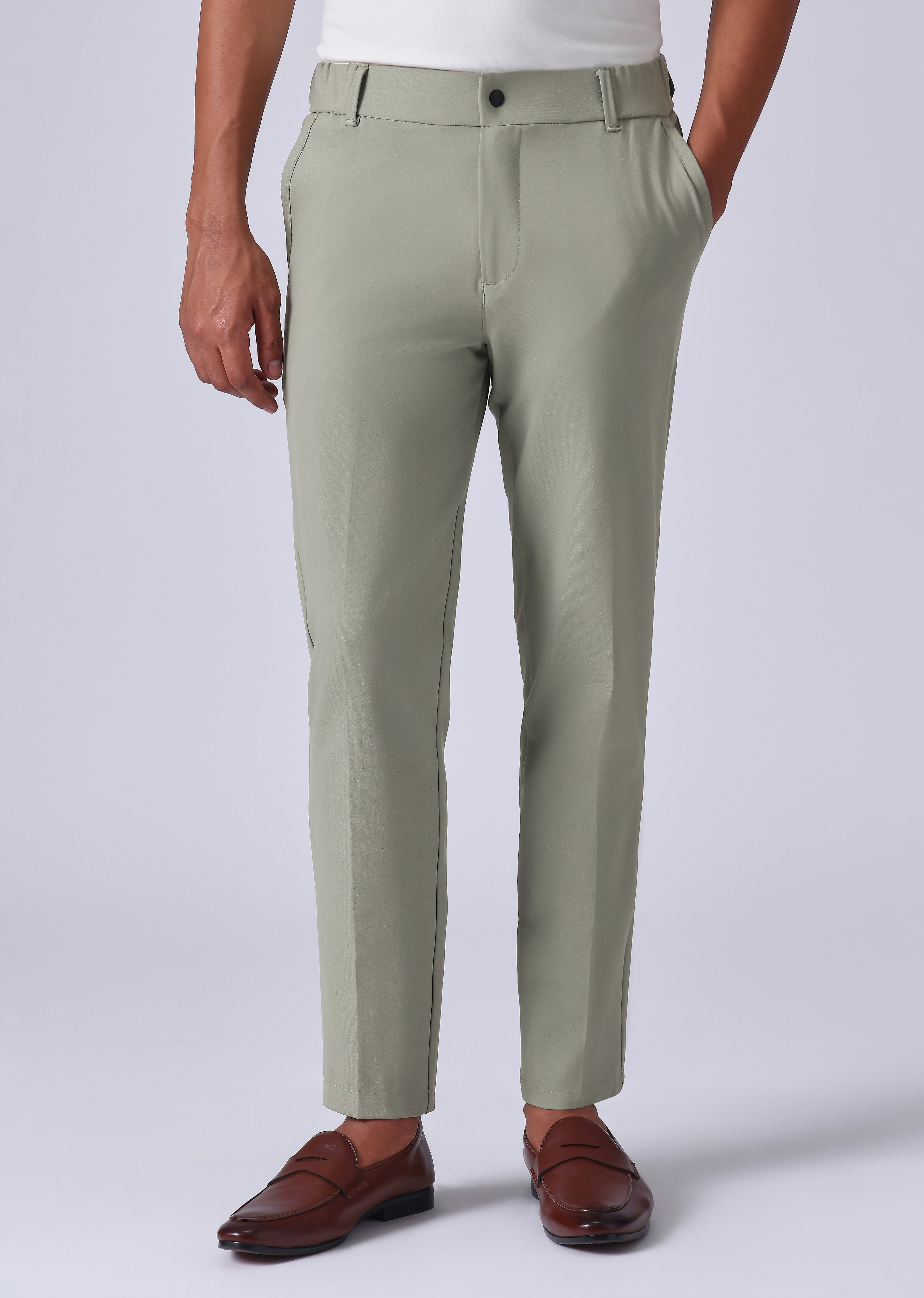 Light Green 8 Way Stretch Trousers