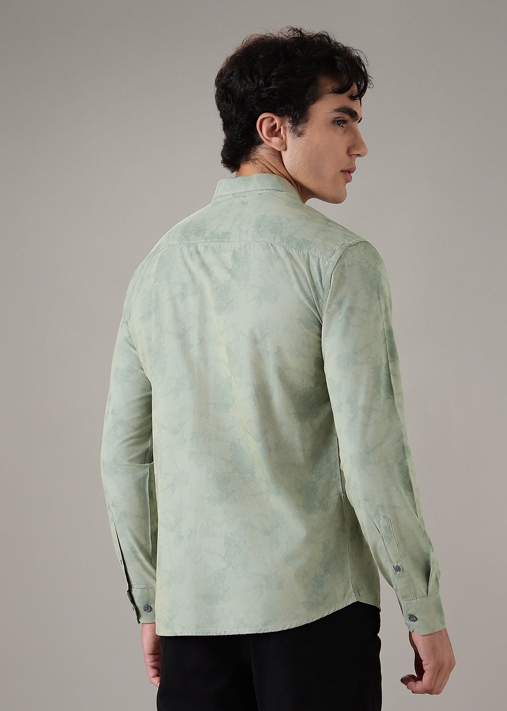Light Green Printed Shirt