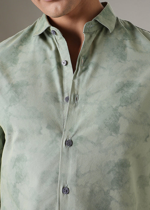 Light Green Printed Shirt