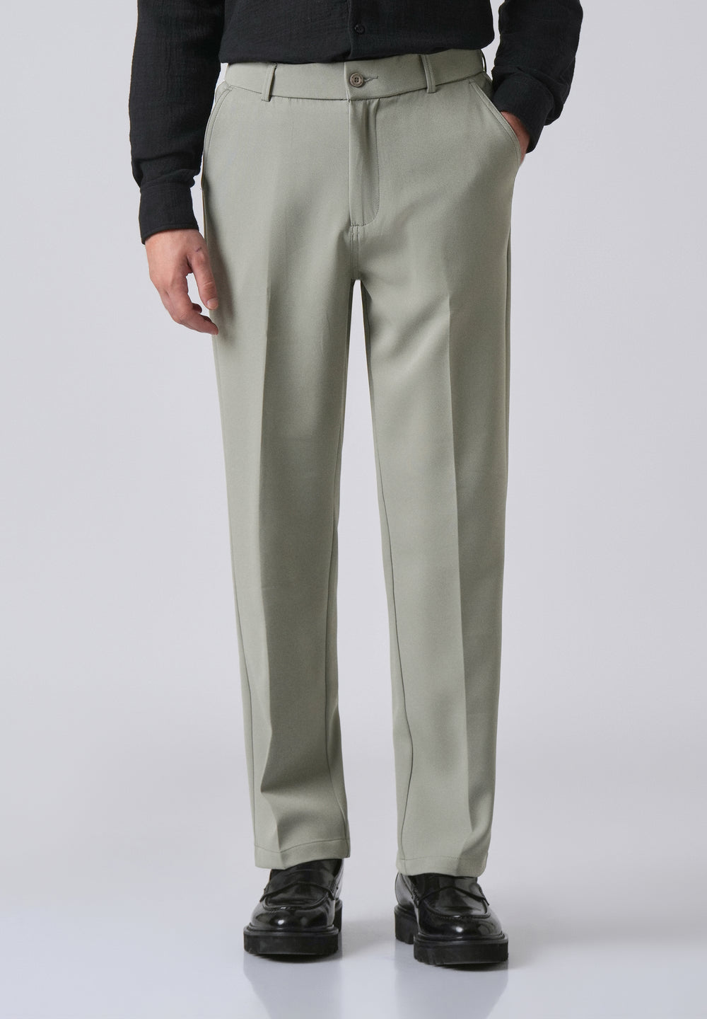 Light Green Relaxed Fit Trousers