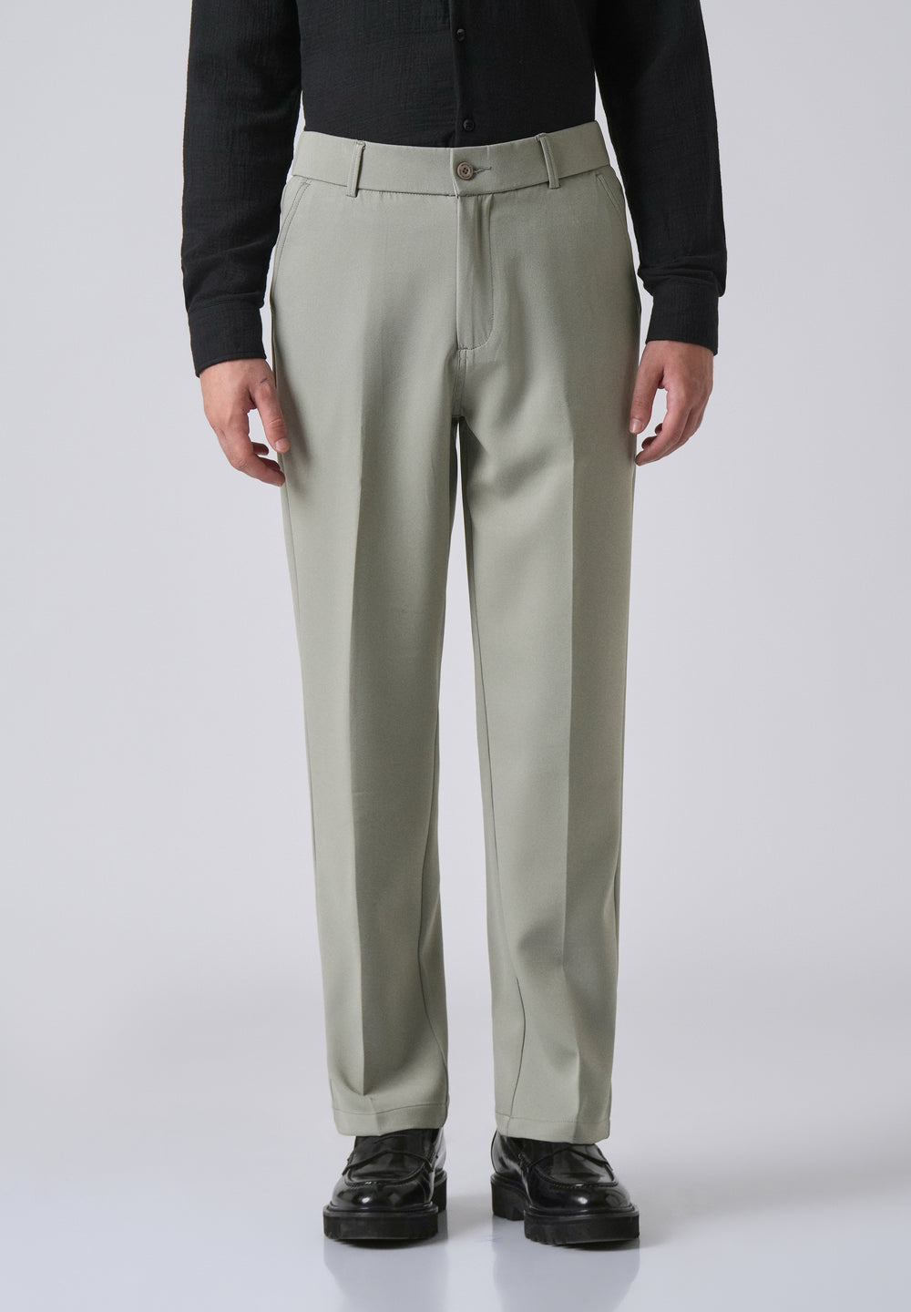 Light Green Relaxed Fit Trousers