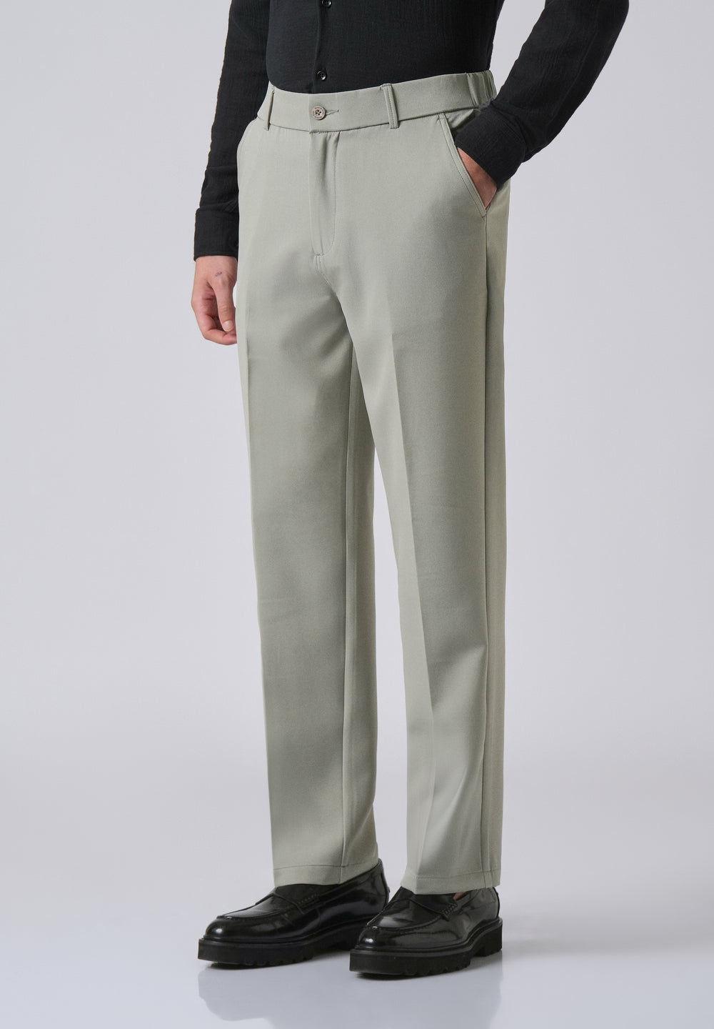 Light Green Relaxed Fit Trousers