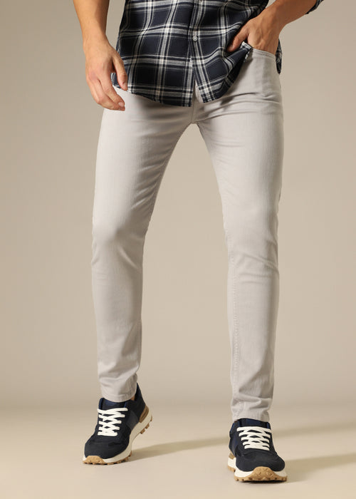 Light Grey Ankle Slim Fit Denim