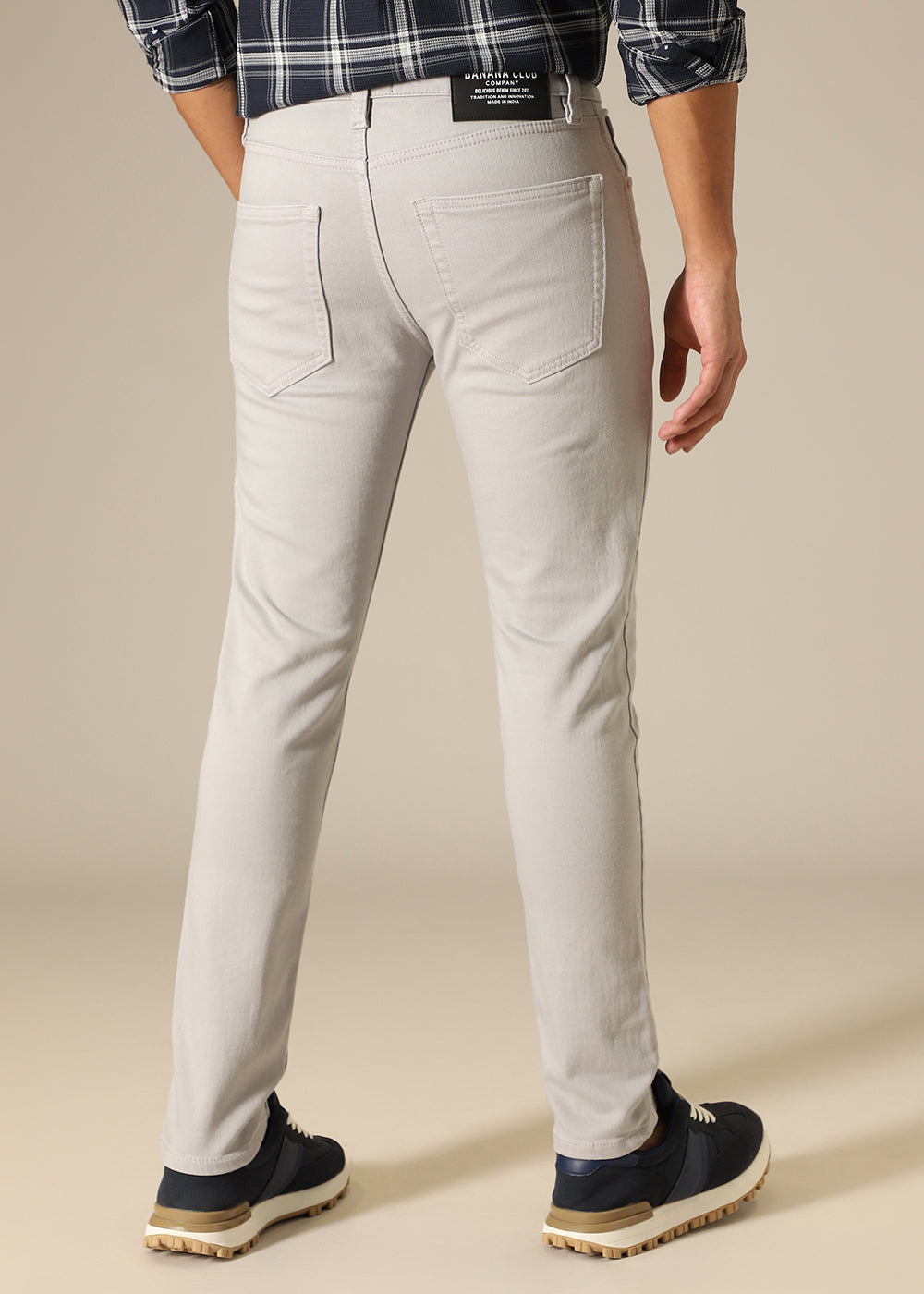 Light Grey Ankle Slim Fit Denim