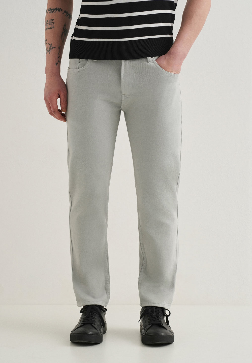 Light Grey Ankle Slim Fit Denim