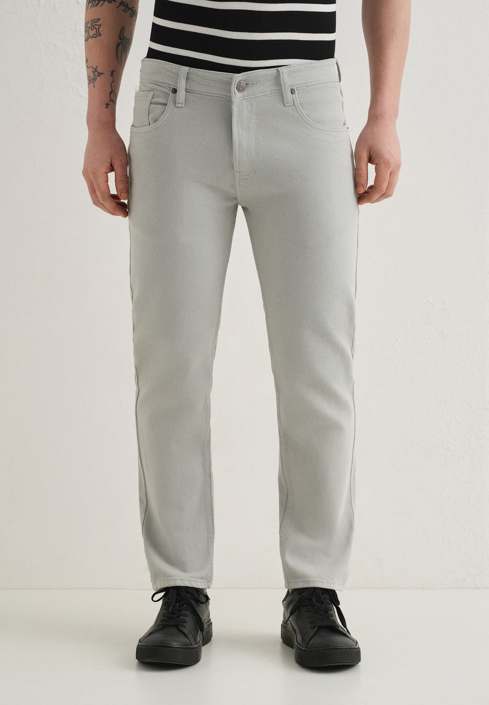 Light Grey Ankle Slim Fit Denim