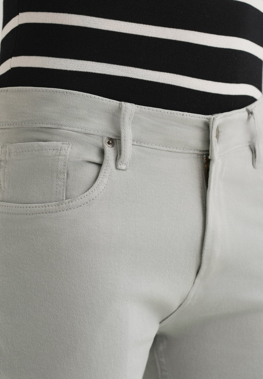 Light Grey Ankle Slim Fit Denim