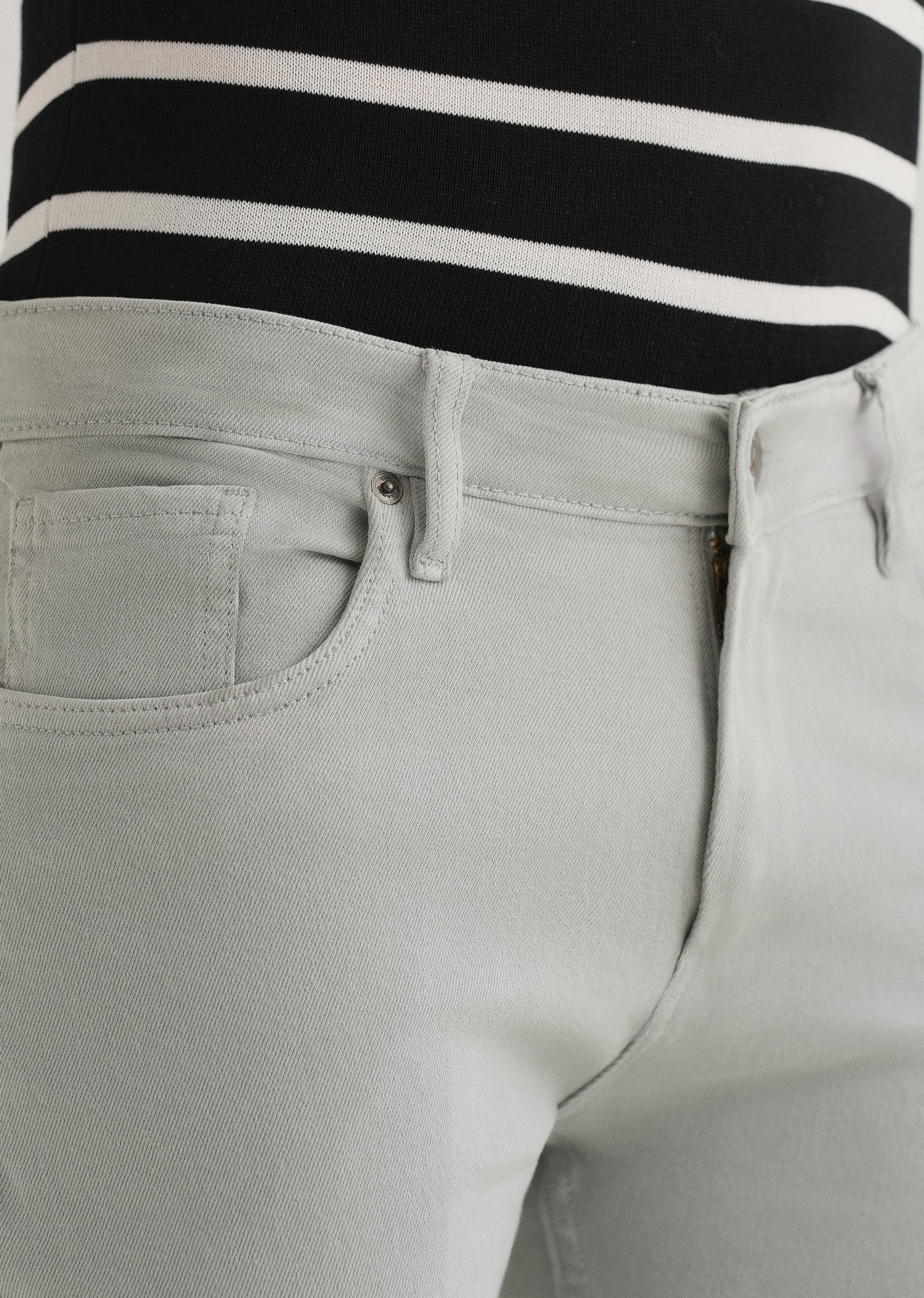 Light Grey Ankle Slim Fit Denim