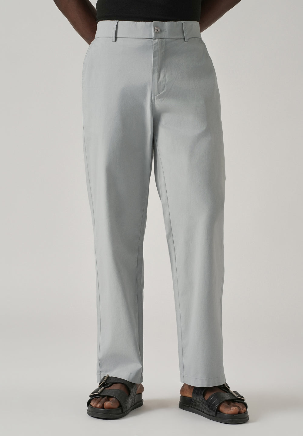 Baggy Fit Light Grey Chinos