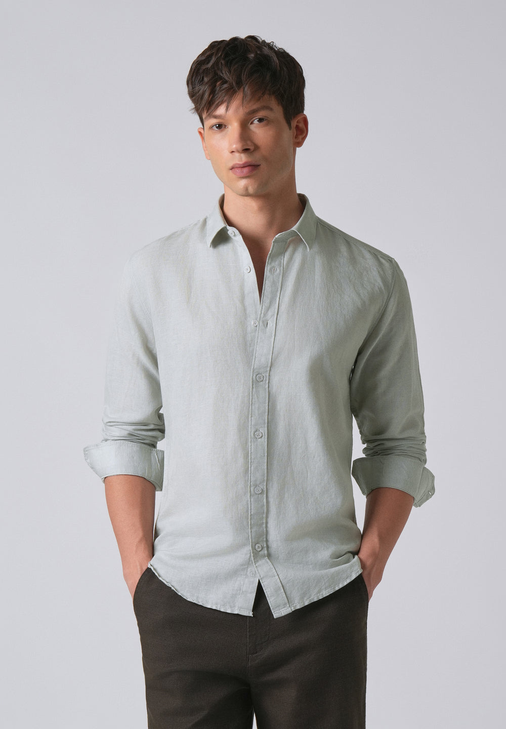 Light Grey Linen Shirt