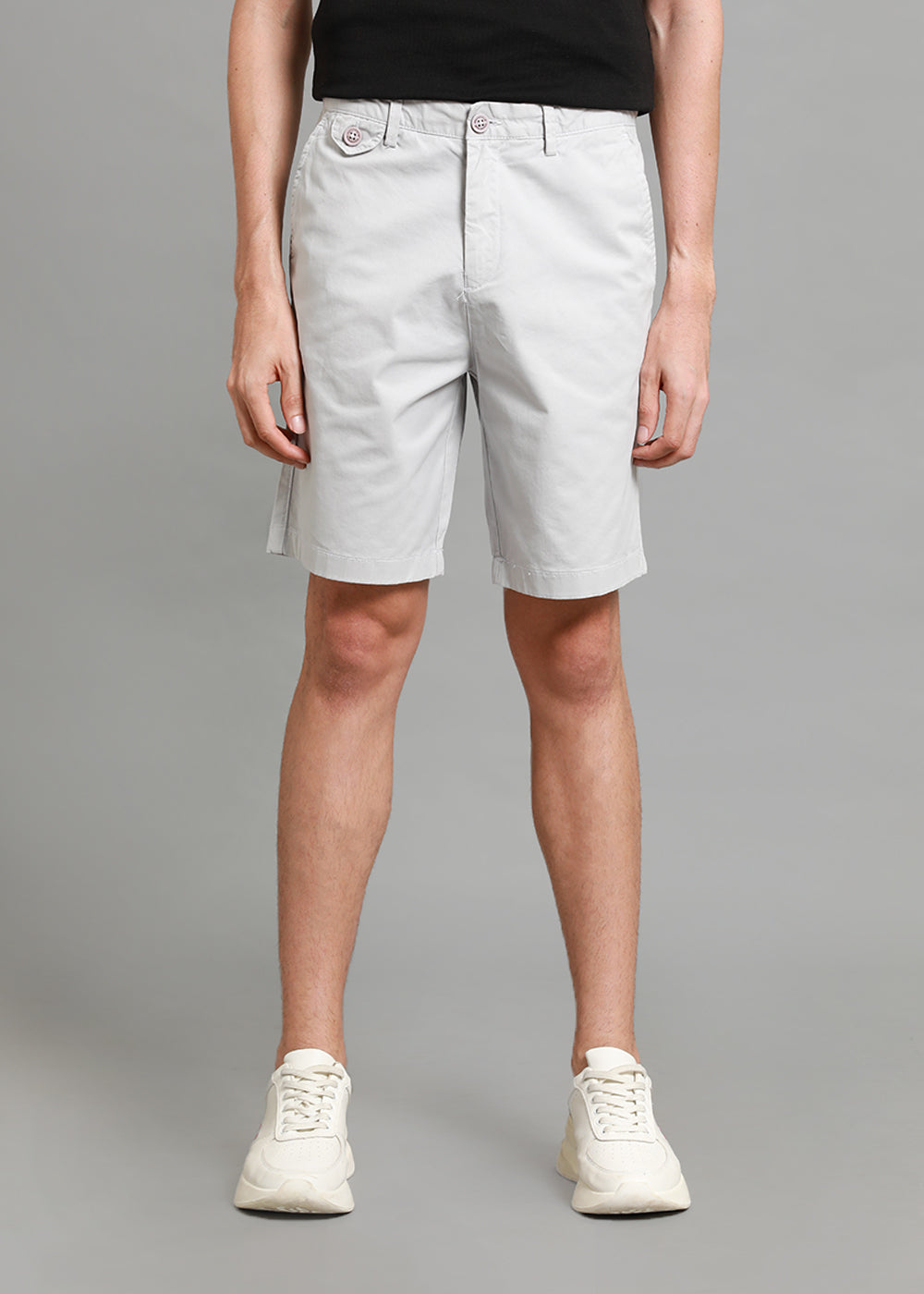 Light Grey Cotton Shorts
