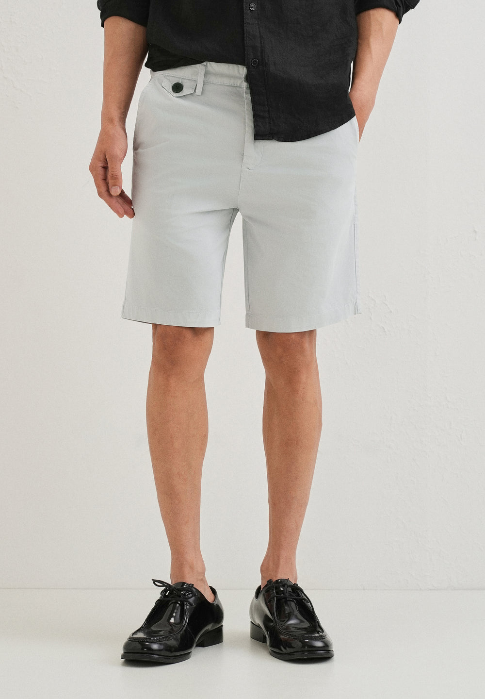 Light Grey Cotton Shorts