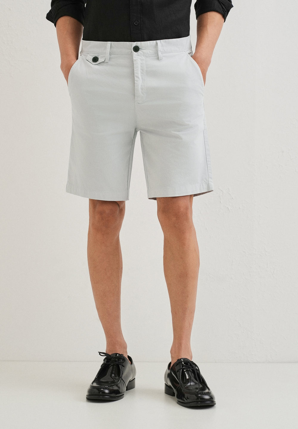 Light Grey Cotton Shorts
