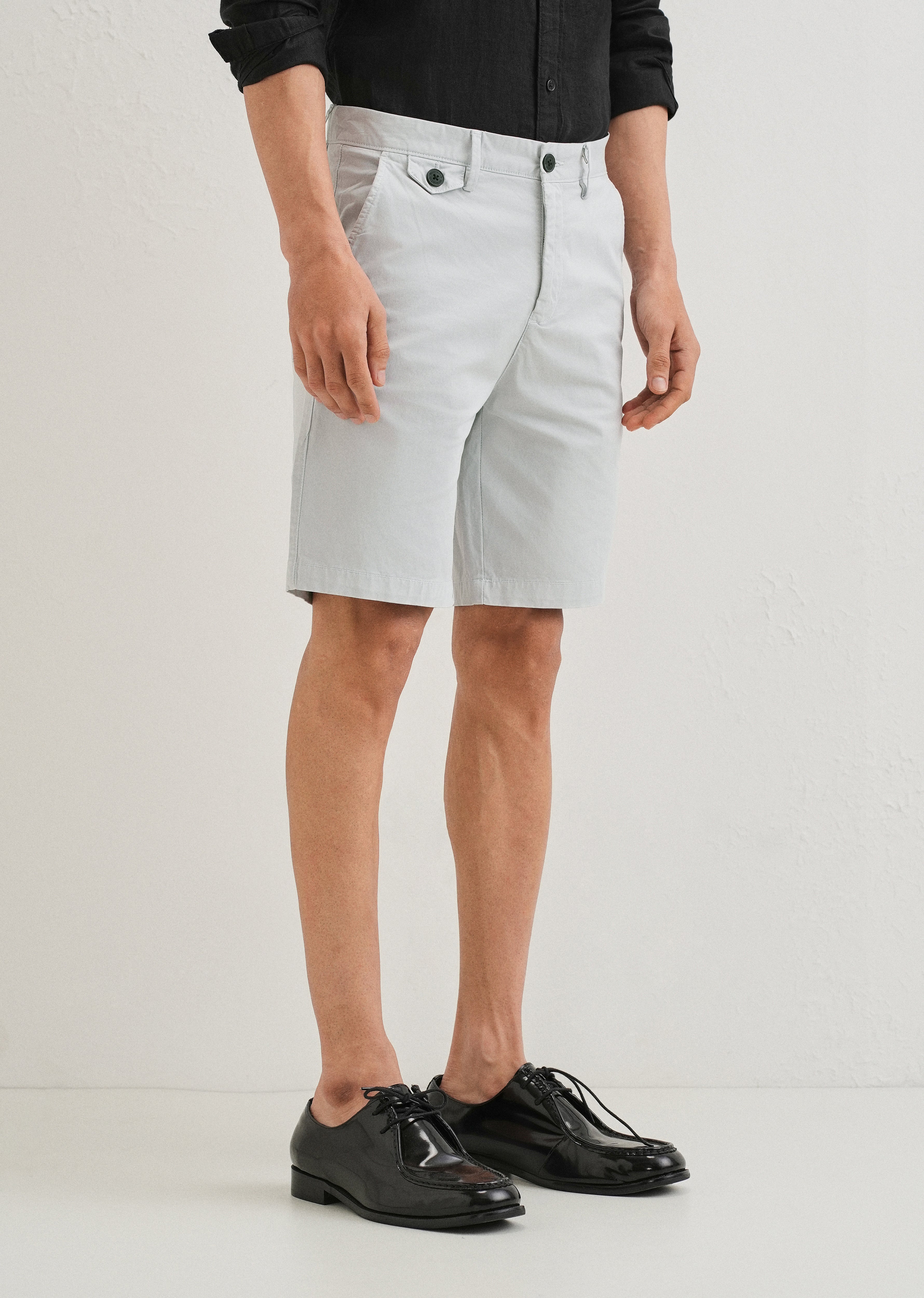 Light Grey Cotton Shorts