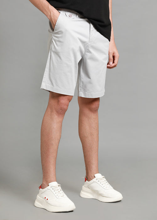 Light Grey Cotton Shorts