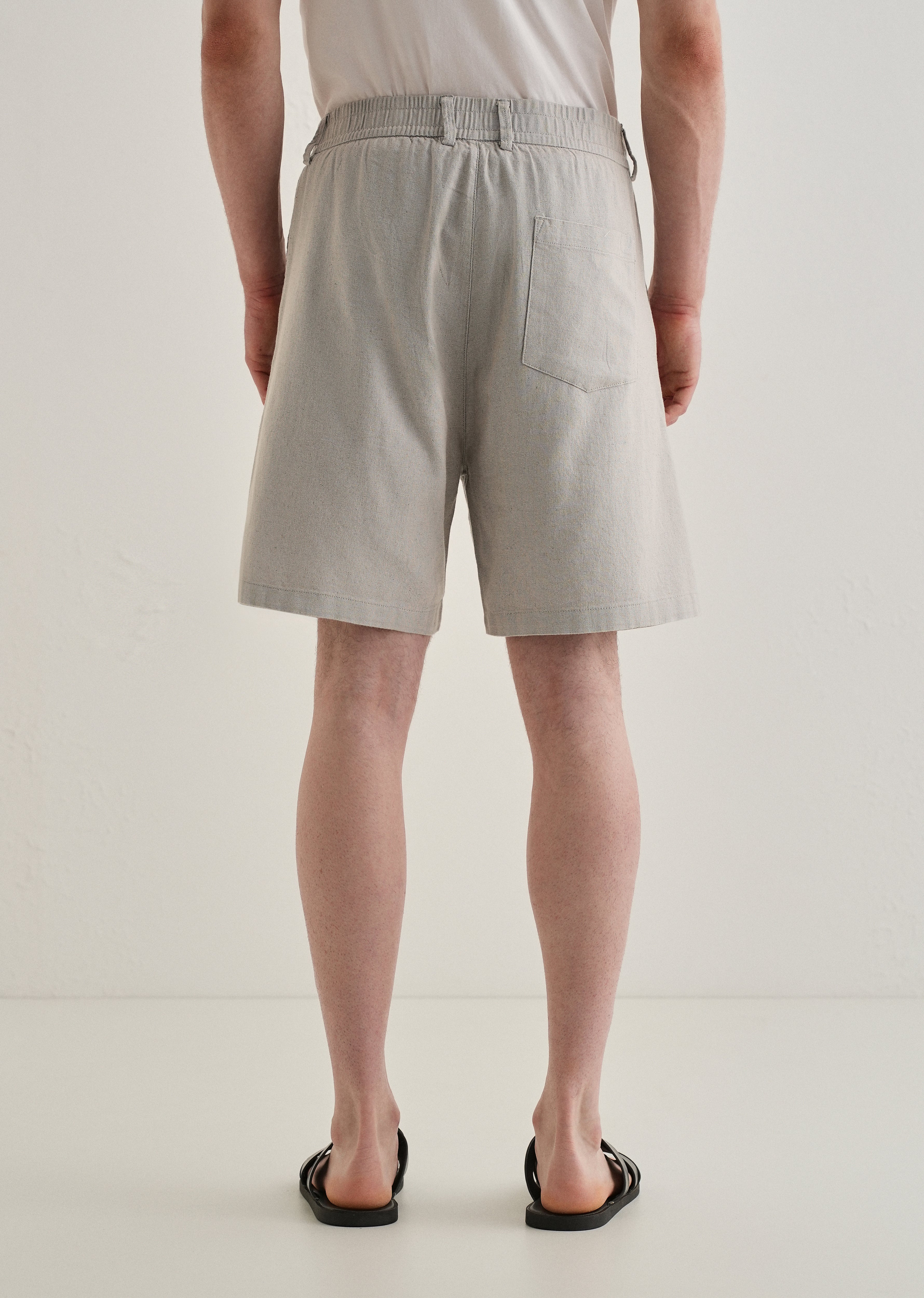 Light Grey Linen Shorts