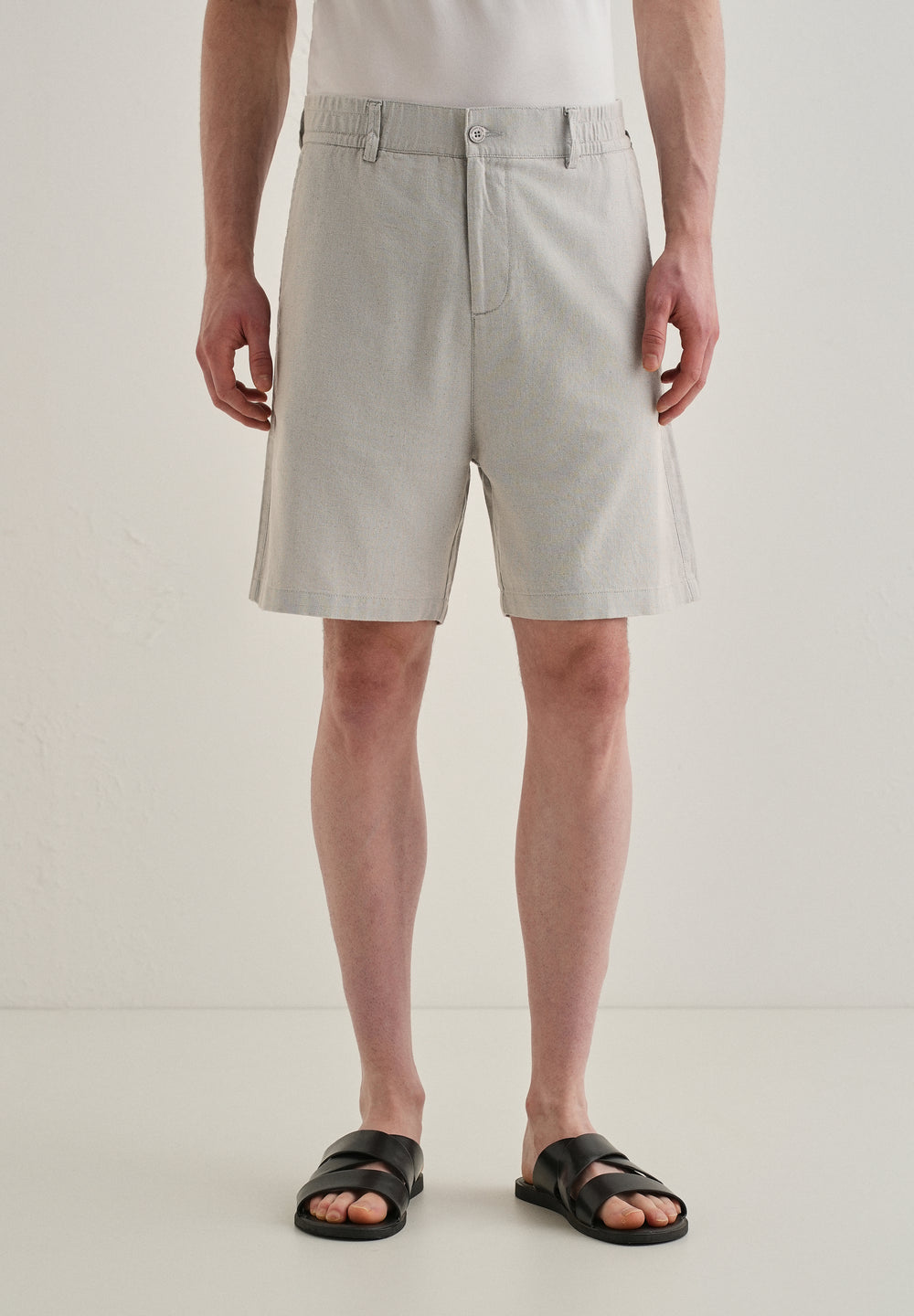 Light Grey Linen Shorts