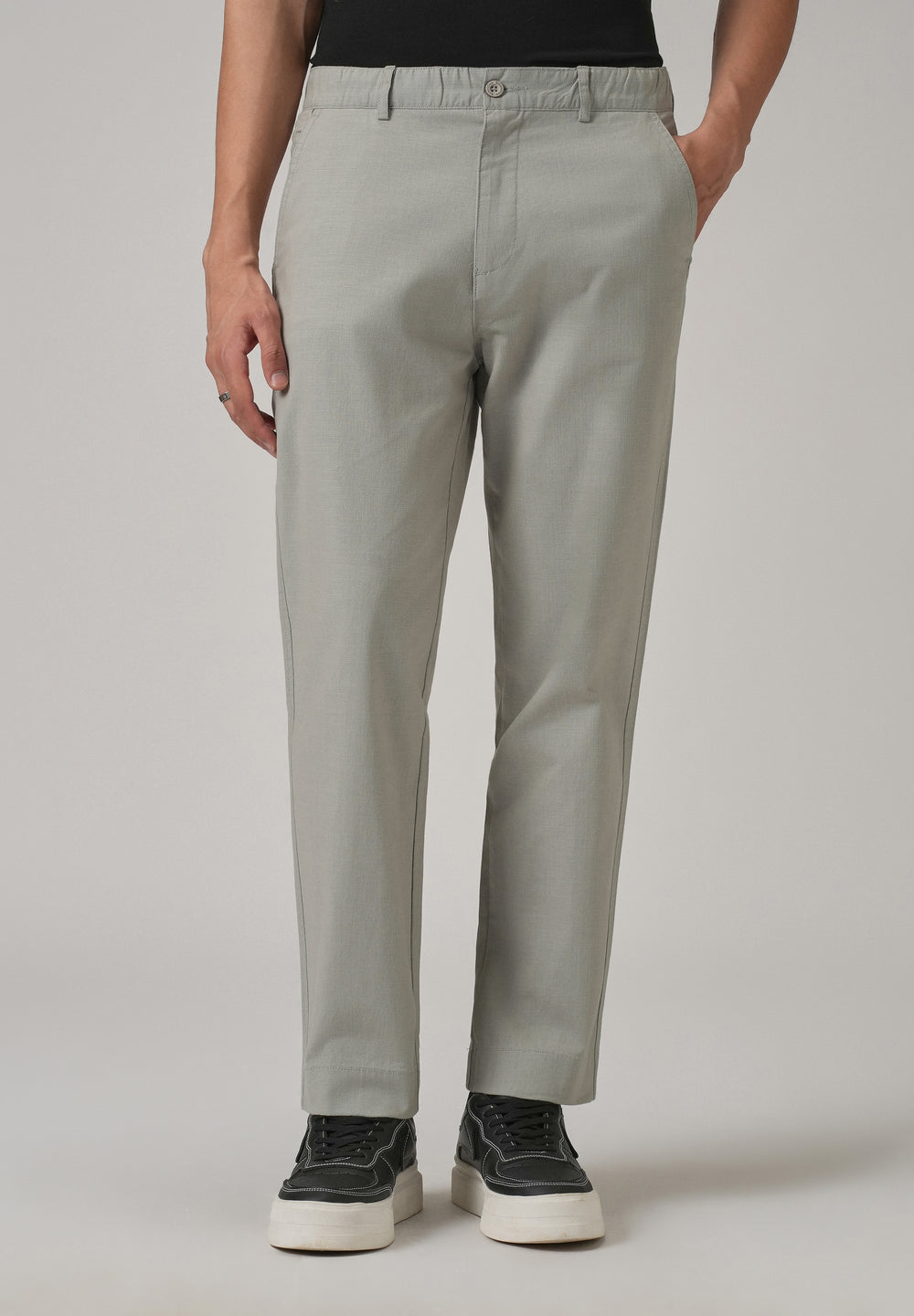Light Grey Cotton Trouser