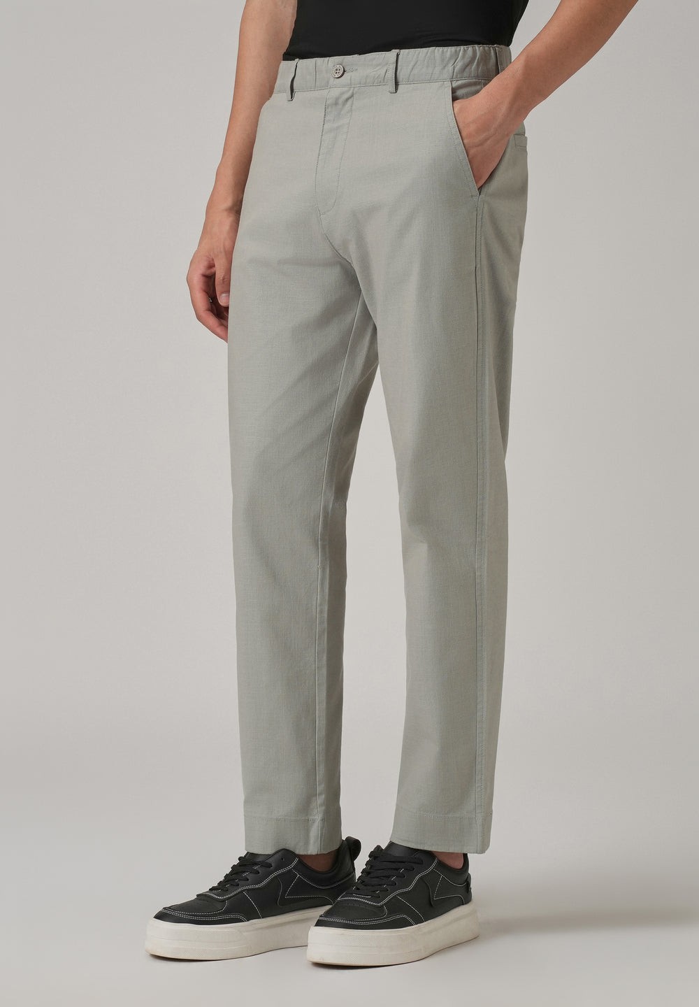 Light Grey Cotton Trouser