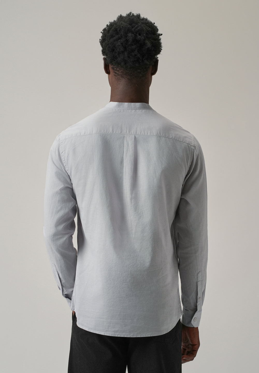 Light Grey Plain Cotton Shirt