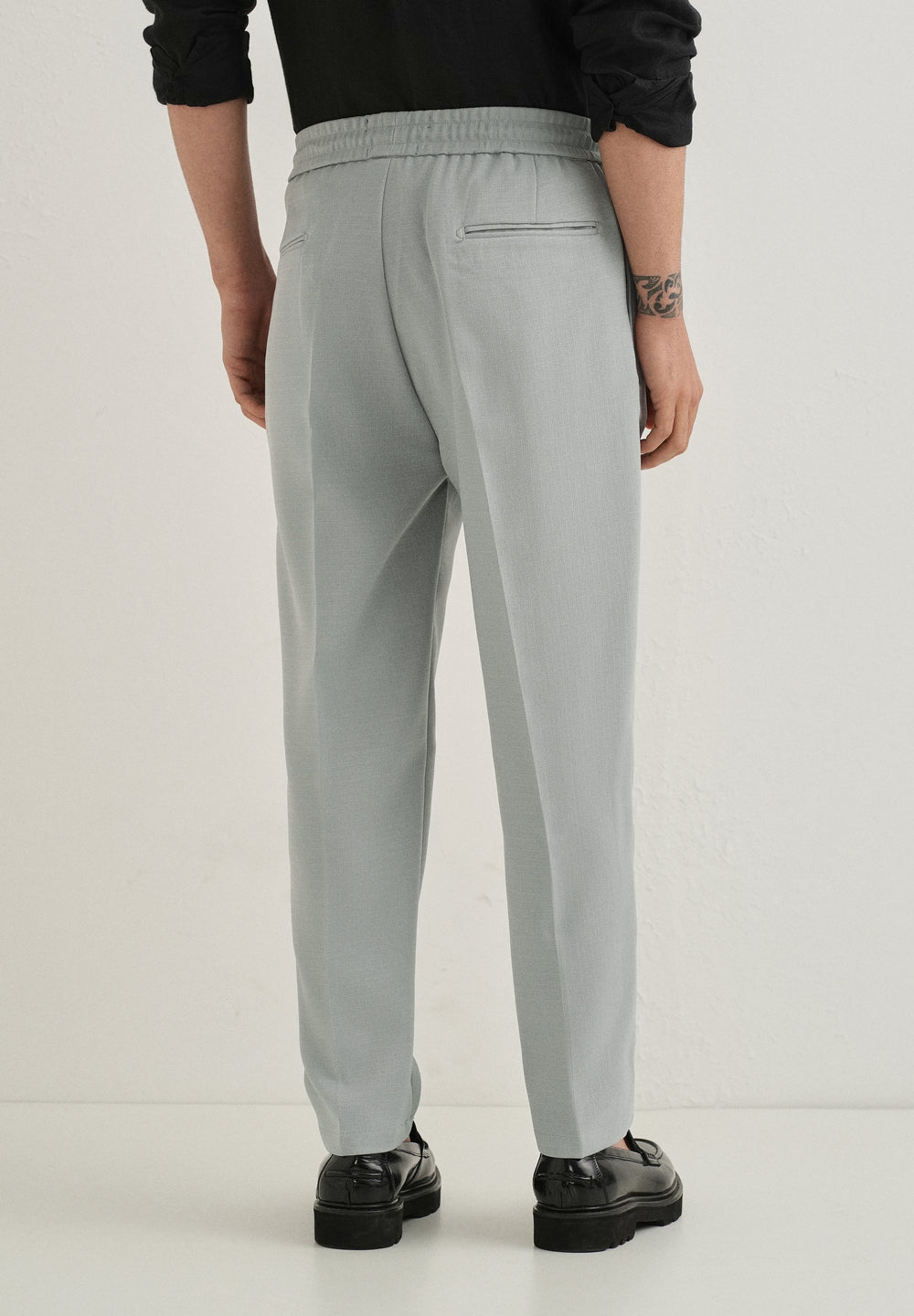Light Grey Pleated Korean Pant