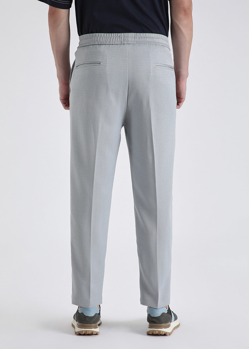 Light Grey Pleated Korean Pant