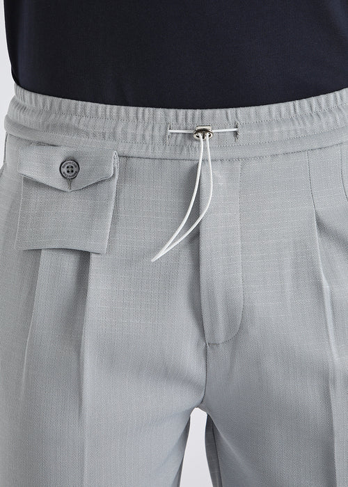 Light Grey Pleated Korean Pant