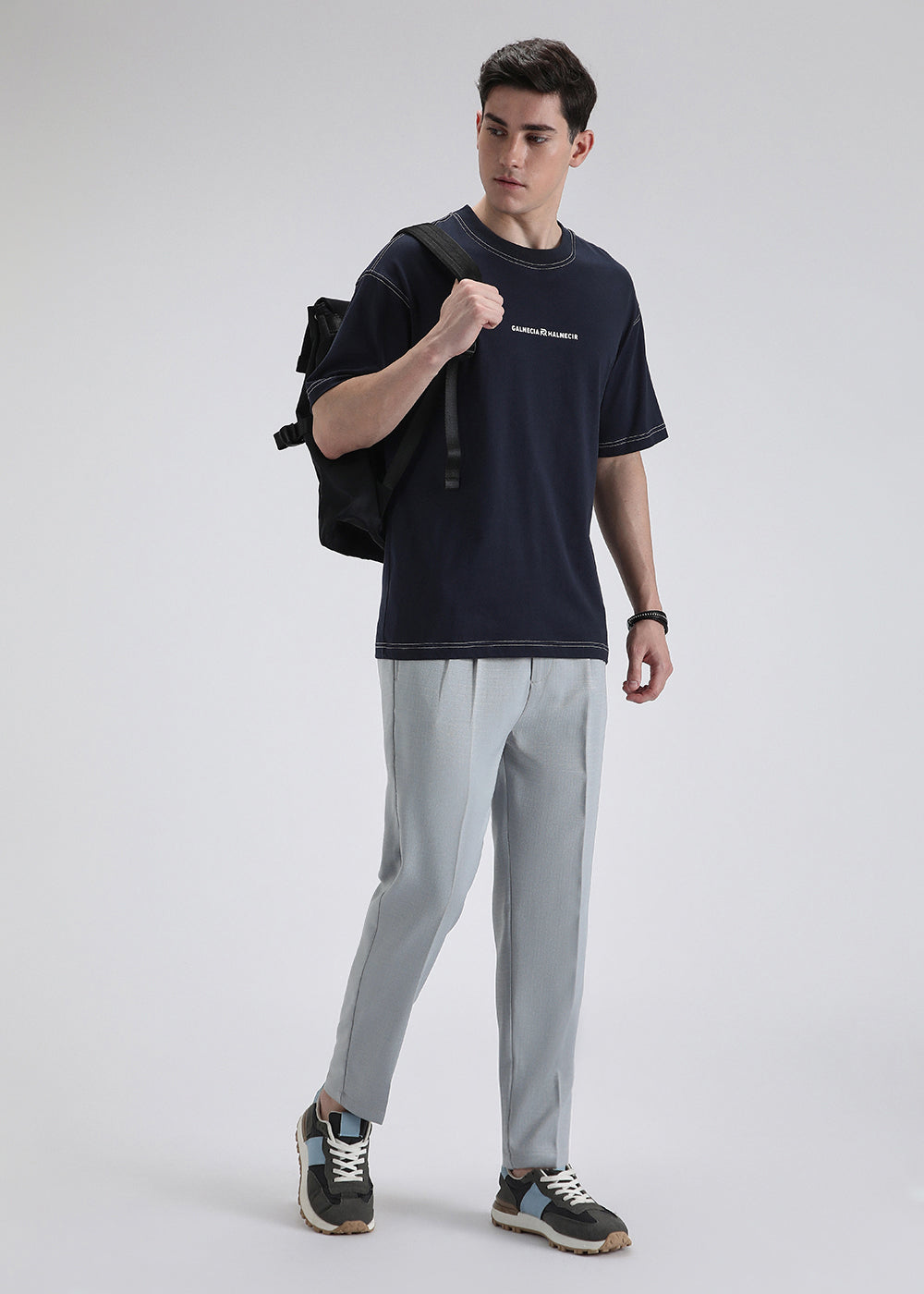 Light Grey Pleated Korean Pant