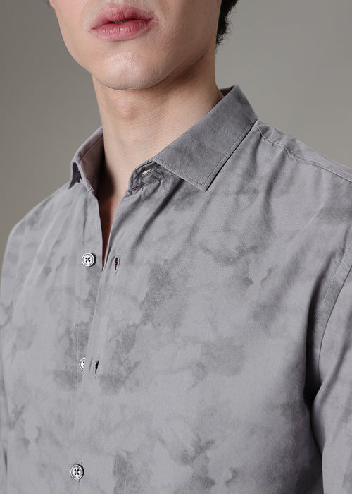 Light Grey Printed Shirt