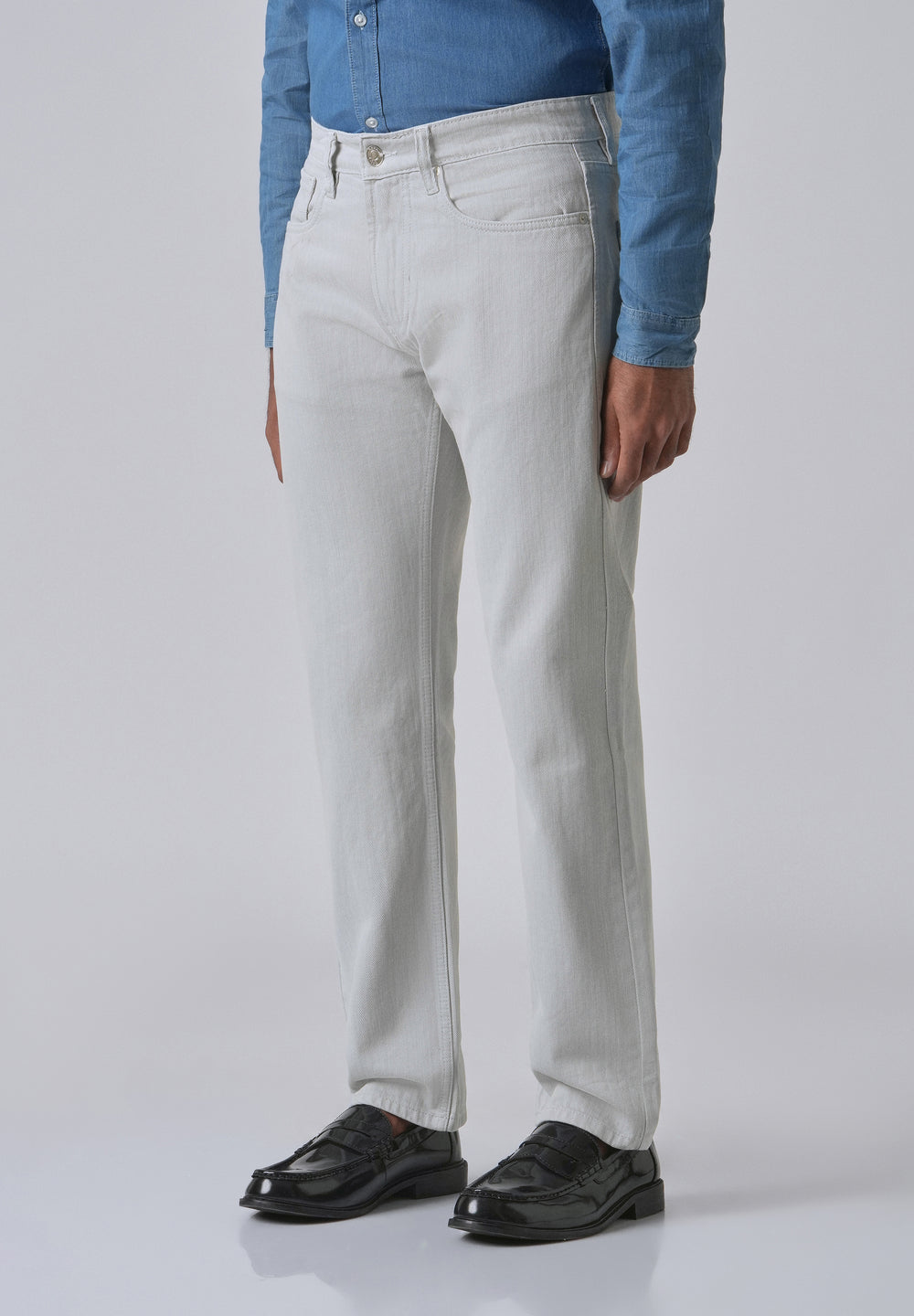 Light Grey Regular Fit Denim