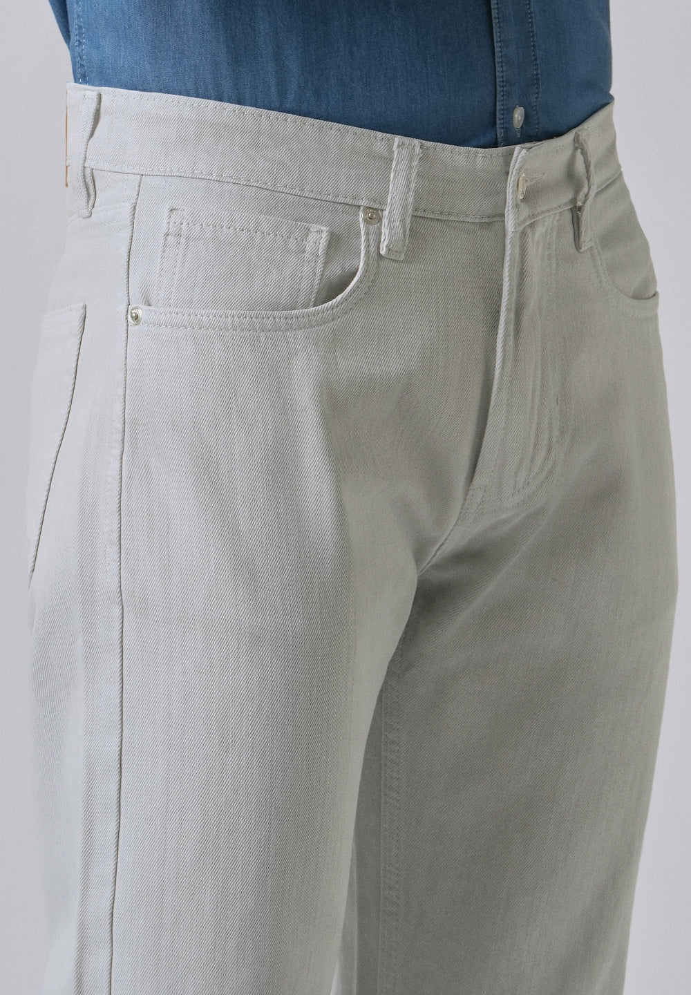 Light Grey Regular Fit Denim