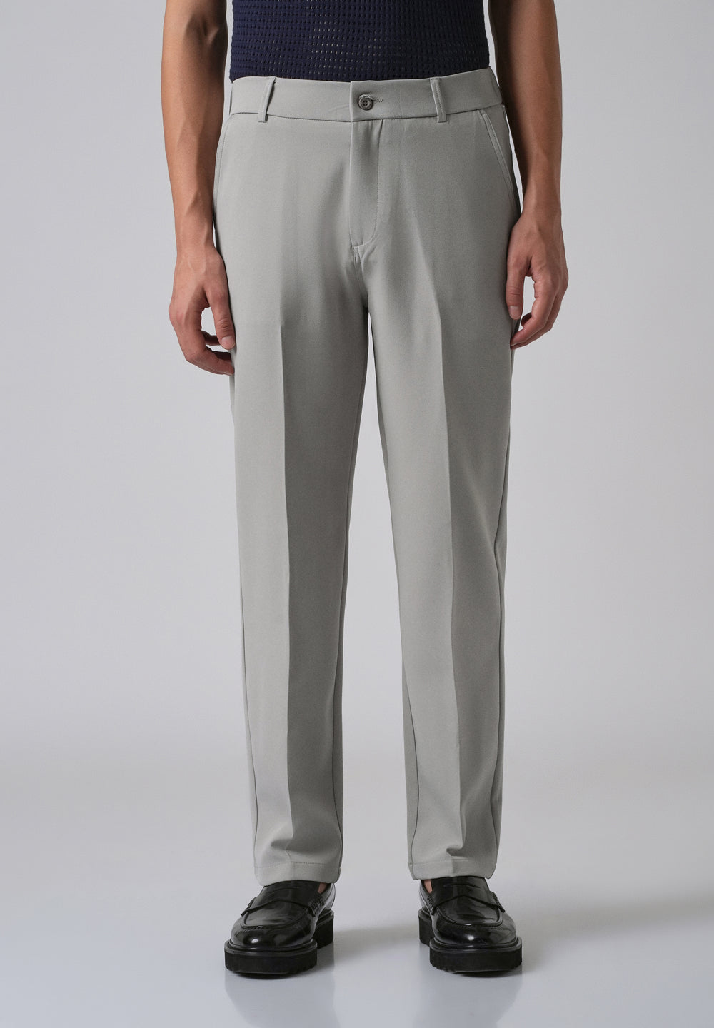 Ash Grey Relaxed Fit Trousers