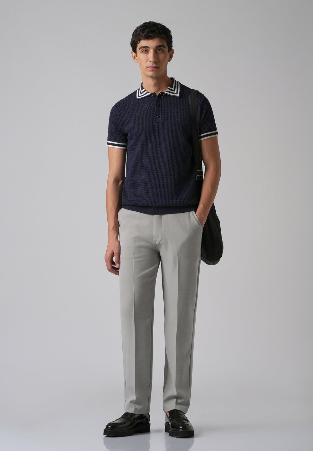 Ash Grey Relaxed Fit Trousers